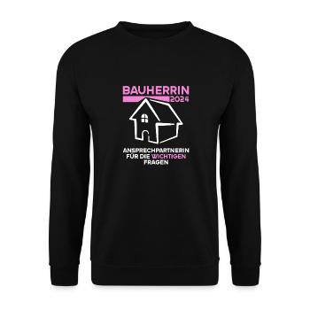Contact person for important questions Client 2024 - Unisex Sweatshirt - black - Front - Alina (178cm) & Michal (187cm)