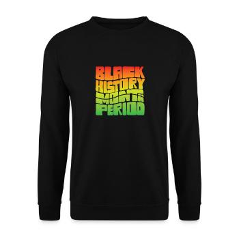 Black History Month Period African American Pride - Unisex Pullover - Schwarz - Vorne - Alina (178cm) & Michal (187cm)