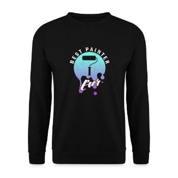 Best Painter Ever Paint Paint Artistic - Unisex Sweatshirt - black - Front - Alina (178cm) & Michal (187cm)