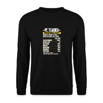 Sportlehrer Sport Lehrer Sportunterricht - Unisex Pullover - Schwarz - Vorne - Alina (178cm) & Michal (187cm)
