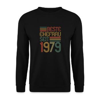 Meilleure épouse depuis 1979 45e anniversaire de mariage - Sweat-shirt Unisexe - noir - Devant - Alina (178cm) & Michal (187cm)
