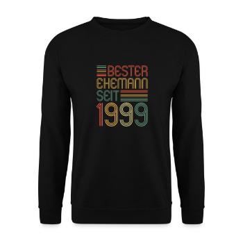 Best husband since 1999 25th wedding anniversary - Unisex Sweatshirt - black - Front - Alina (178cm) & Michal (187cm)