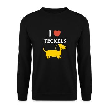 Humour chien teckel - Sweat-shirt Unisexe - noir - Devant - Alina (178cm) & Michal (187cm)