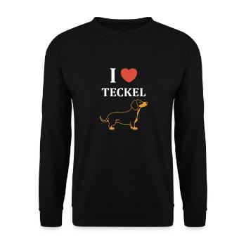 Humour chien teckel - Sweat-shirt Unisexe - noir - Devant - Alina (178cm) & Michal (187cm)