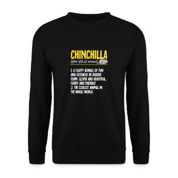Chinchilla - Sweat-shirt Unisexe - noir - Devant - Alina (178cm) & Michal (187cm)
