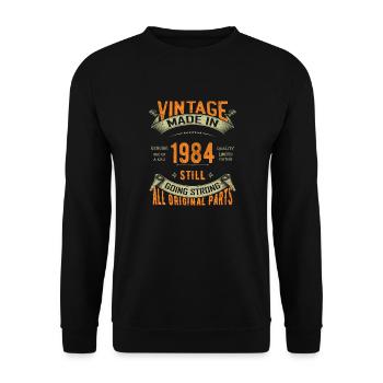40th Birthday Vintage 1984 Classic Birthday 40 Yea - Unisex Sweatshirt - black - Front - Alina (178cm) & Michal (187cm)