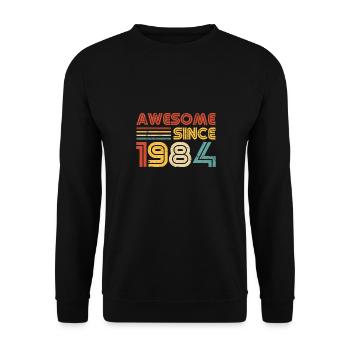 40th Birthday Vintage 1984 Classic Birthday 40 Yea - Unisex Sweatshirt - black - Front - Alina (178cm) & Michal (187cm)