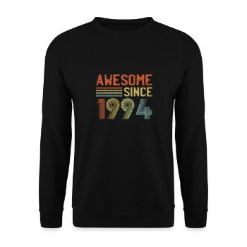 30. Geburtstag Jahrgang 1994 Klassischer Geburtstag 30 ja - Unisex Pullover - Schwarz - Vorne - Alina (178cm) & Michal (187cm)