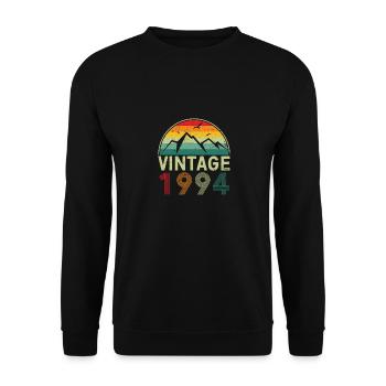 30. Geburtstag Jahrgang 1994 Klassischer Geburtstag 30 ja - Unisex Pullover - Schwarz - Vorne - Alina (178cm) & Michal (187cm)
