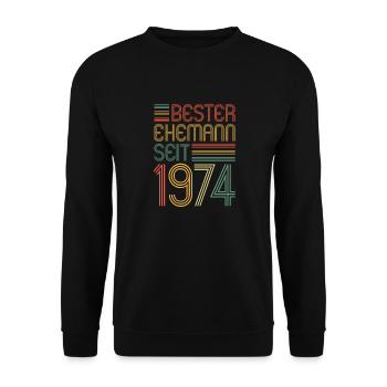 Best husband since 1974 50th wedding anniversary - Unisex Sweatshirt - black - Front - Alina (178cm) & Michal (187cm)