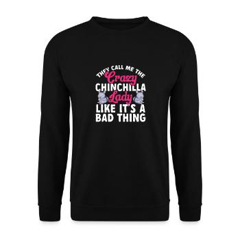 Chinchilla - Sweat-shirt Unisexe - noir - Devant - Alina (178cm) & Michal (187cm)