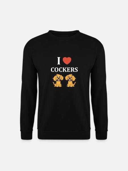 Humour Chien cocker - Sweat-shirt Unisexe - noir