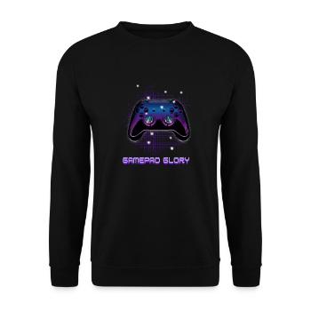 Gamers Video Gaming Geek Console Game Controller - Unisex Pullover - Schwarz - Vorne - Alina (178cm) & Michal (187cm)