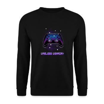 Gamers Video Gaming Geek Console Game Controller - Unisex Pullover - Schwarz - Vorne - Alina (178cm) & Michal (187cm)