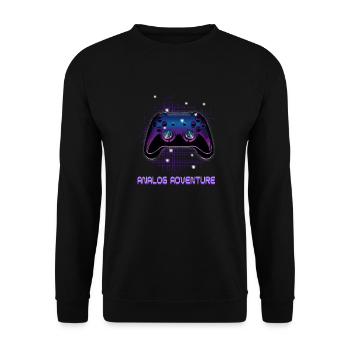 Gamers Video Gaming Geek Console Game Controller - Unisex Pullover - Schwarz - Vorne - Alina (178cm) & Michal (187cm)