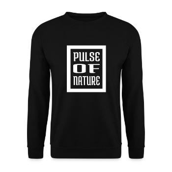 Soothing Heartbeat Heart Connection Statement Geek - Unisex Sweatshirt - black - Front - Alina (178cm) & Michal (187cm)