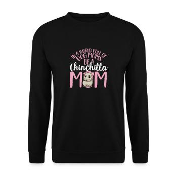Chinchilla - Unisex Pullover - Schwarz - Vorne - Alina (178cm) & Michal (187cm)
