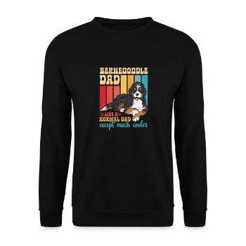Bernedoodle Hund - Unisex Pullover - Schwarz - Vorne - Alina (178cm) & Michal (187cm)