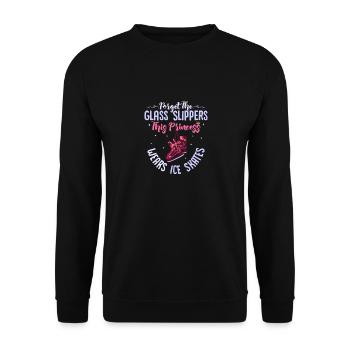 Princess of the Rink: Skates Over Slippers - Unisex Pullover - Schwarz - Vorne - Alina (178cm) & Michal (187cm)