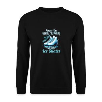 Skate Like a Princess: Ditch The Glass Slippers - Unisex Pullover - Schwarz - Vorne - Alina (178cm) & Michal (187cm)