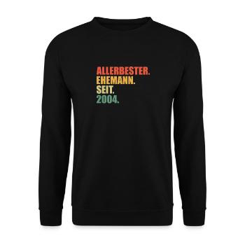 Best husband since 2004 20th wedding anniversary - Unisex Sweatshirt - black - Front - Alina (178cm) & Michal (187cm)