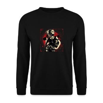 Punk Fashion Power Punker girl accessiore - Unisex Pullover - Schwarz - Vorne - Alina (178cm) & Michal (187cm)