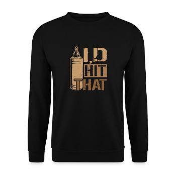Ich hatte That Boxing geschlagen - Unisex Pullover - Schwarz - Vorne - Alina (178cm) & Michal (187cm)