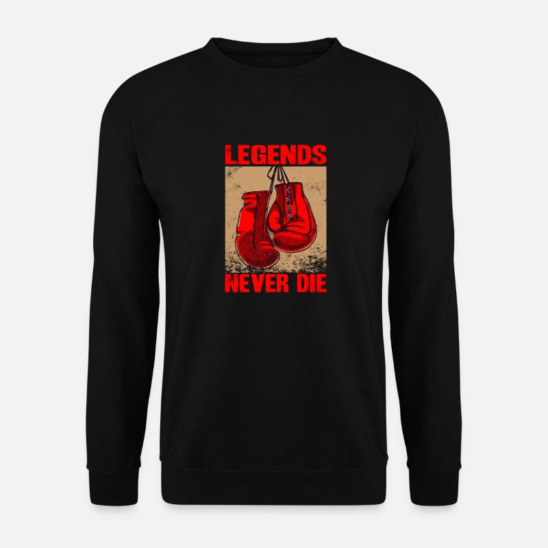 Legends never die Boxing - Unisex Sweatshirt - black