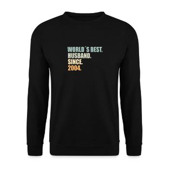 Best husband since 2004 20th wedding anniversary - Unisex Sweatshirt - black - Front - Alina (178cm) & Michal (187cm)