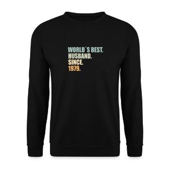 Meilleur mari depuis 1979 45e anniversaire de mariage - Sweat-shirt Unisexe - noir - Devant - Alina (178cm) & Michal (187cm)
