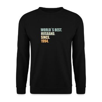 Best husband since 1994 30th wedding anniversary - Unisex Sweatshirt - black - Front - Alina (178cm) & Michal (187cm)