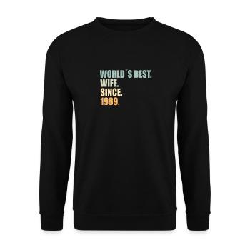 Meilleure épouse depuis 1989 35e anniversaire de mariage - Sweat-shirt Unisexe - noir - Devant - Alina (178cm) & Michal (187cm)