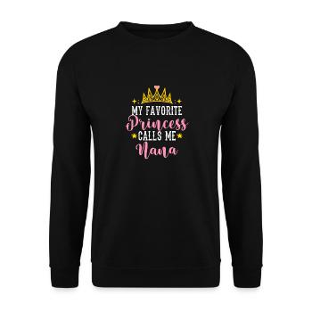 Ma Princesse Préférée Appelez-moi Nana Drôle Grand-mère - Sweat-shirt Unisexe - noir - Devant - Alina (178cm) & Michal (187cm)