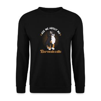 Chien Bernedoodle - Sweat-shirt Unisexe - noir - Devant - Alina (178cm) & Michal (187cm)