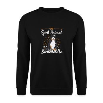 Bernedoodle Dog - Unisex Sweatshirt - black - Front - Alina (178cm) & Michal (187cm)