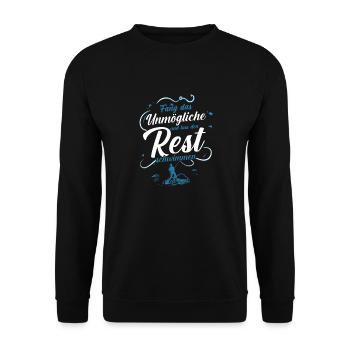 Pêcheur à la ligne Canne à pêche Pêche - Sweat-shirt Unisexe - noir - Devant - Alina (178cm) & Michal (187cm)