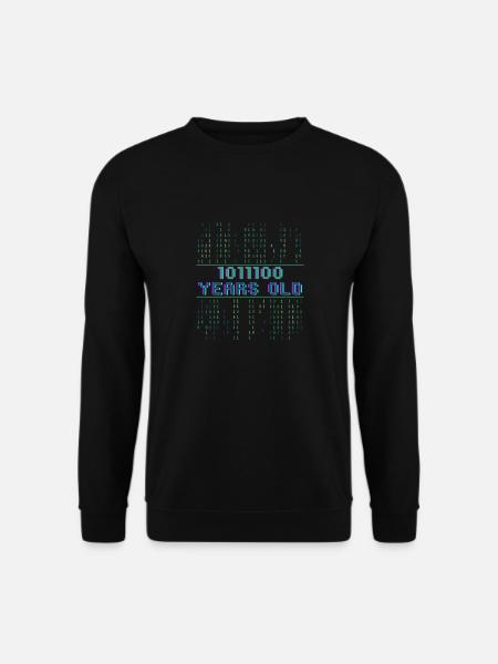 92nd Birthday 92 years old Binary Code Computer Science - Unisex Sweatshirt - black