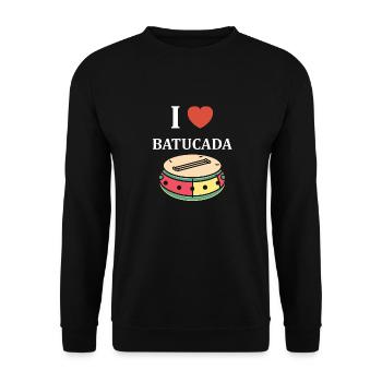 Humour tambour batucada - Sweat-shirt Unisexe - noir - Devant - Alina (178cm) & Michal (187cm)