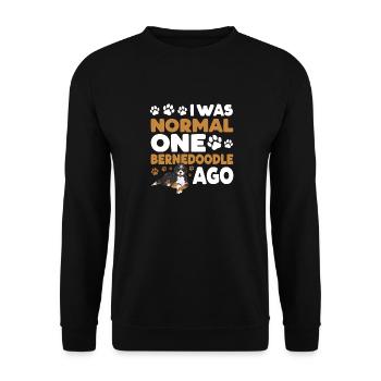 Bernedoodle Dog - Unisex Sweatshirt - black - Front - Alina (178cm) & Michal (187cm)