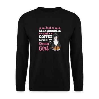 Bernedoodle Dog - Unisex Sweatshirt - black - Front - Alina (178cm) & Michal (187cm)