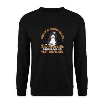 Chien Bernedoodle - Sweat-shirt Unisexe - noir - Devant - Alina (178cm) & Michal (187cm)