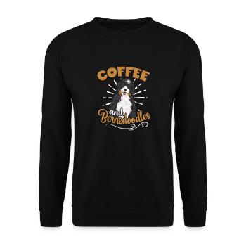Chien Bernedoodle - Sweat-shirt Unisexe - noir - Devant - Alina (178cm) & Michal (187cm)
