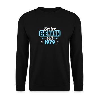 Meilleur mari depuis 1979 45e anniversaire de mariage - Sweat-shirt Unisexe - noir - Devant - Alina (178cm) & Michal (187cm)