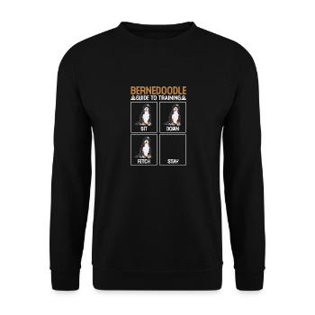 Bernedoodle Dog - Unisex Sweatshirt - black - Front - Alina (178cm) & Michal (187cm)