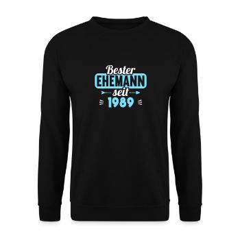 Meilleur mari depuis 1989 35e anniversaire de mariage - Sweat-shirt Unisexe - noir - Devant - Alina (178cm) & Michal (187cm)