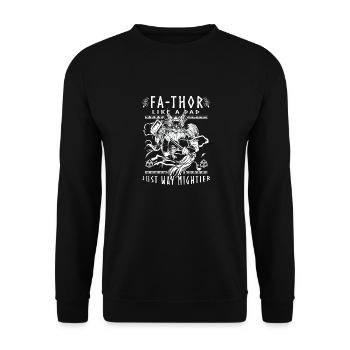 Vathor - Fête des pères Cadeau Fête des Pères Viking - Sweat-shirt Unisexe - noir - Devant - Alina (178cm) & Michal (187cm)
