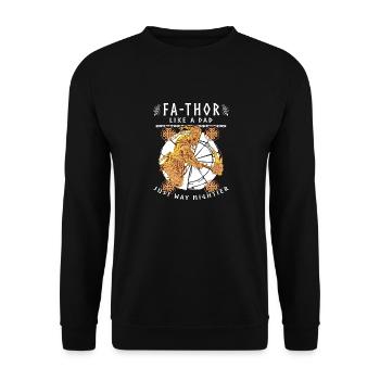 Vathor - Fête des pères Cadeau Fête des Pères Viking - Sweat-shirt Unisexe - noir - Devant - Alina (178cm) & Michal (187cm)