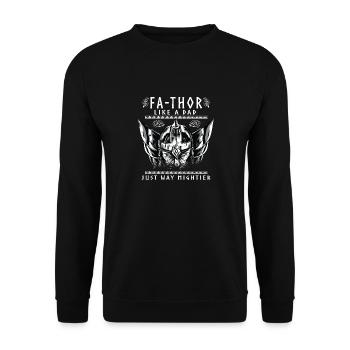 Vathor - Fête des pères Cadeau Fête des Pères Viking - Sweat-shirt Unisexe - noir - Devant - Alina (178cm) & Michal (187cm)