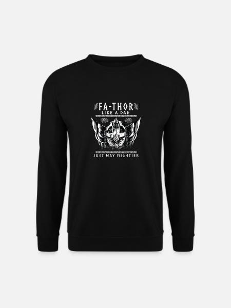 Vathor - Vatertag Vatertagsgeschenk Wikinger - Unisex Pullover - Schwarz