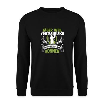 Hunting Hunting Deer Hunting Wild Boar Hunting Hunter - Unisex Sweatshirt - black - Front - Alina (178cm) & Michal (187cm)